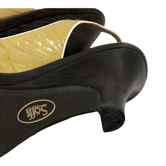 Sofft Slingback Heels Peep Toe Patent Leather Dress Shoes Women's - Picture 7 of 11